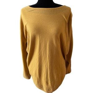 Oliver by Escio Women’s Embellished Medium Yellow Mustard Long Sleeve Sweater